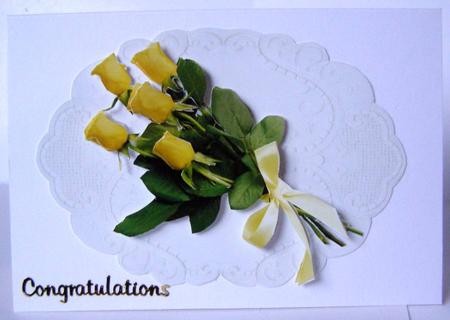 Lace Yellow Roses Decoupage by Margaret McCartney