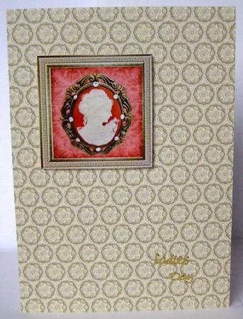 White Roses on a Lace Fan Backing Paper 1 by Margaret McCartney