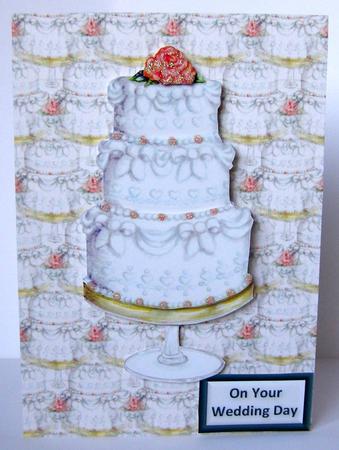 Wedding Cake Decoupage by Margaret McCartney