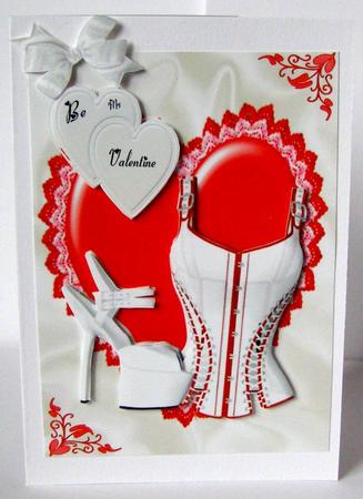 White Basque on a Red Heart by Margaret McCartney