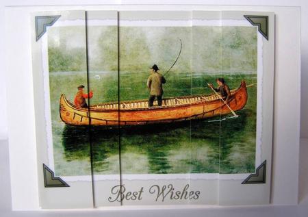 A Day Out Fishing in a Canoe on the River by Margaret McCartney