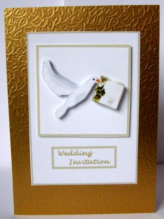 Wedding Invitation and Save the Date Decoupage Card Fronts -gold by Margaret McCartney