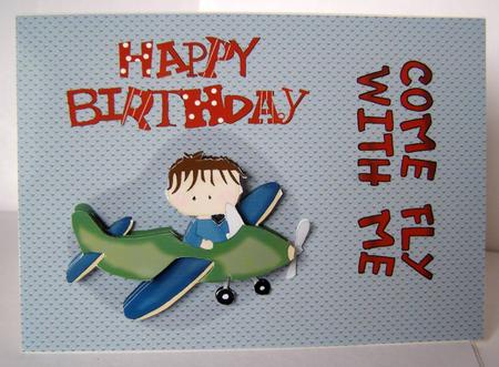 Come Fly with Me Birthday Card Front by Margaret McCartney