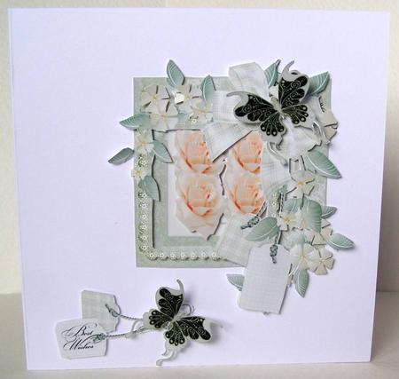 Rose Beauty Step by Step with Butterflies by Margaret McCartney