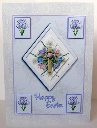 Easter Cross and Crocus by Margaret McCartney