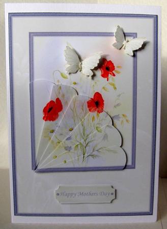 Field of Poppies with Fan Shape Pyramid by Margaret McCartney
