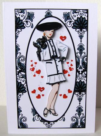 High Society Female Decoupage Topper by Margaret McCartney
