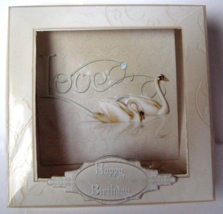 Swans Window Box Kit Wedding/anniversary by Margaret McCartney