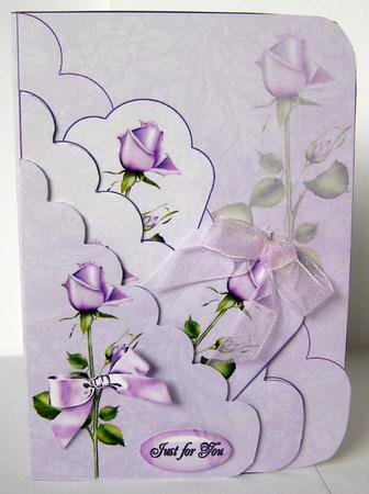 Lavender Rose Pocket and Tag by Margaret McCartney