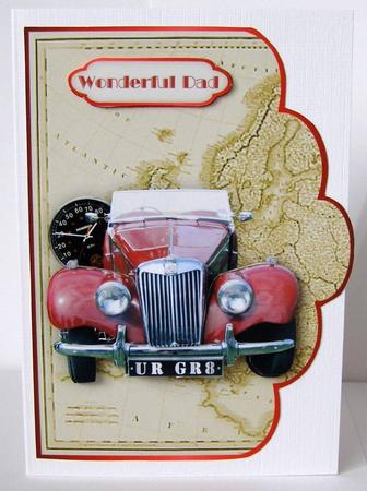 3D Vintage Mg Scallop Edge Card Front by Margaret McCartney