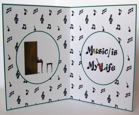 Music is My Life Card Insert by Margaret McCartney