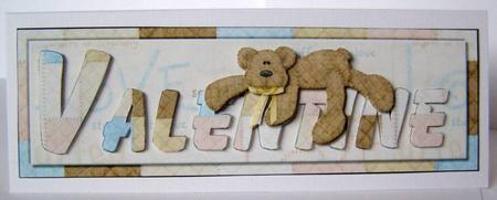 Valentine Bear Large Dl Card by Margaret McCartney