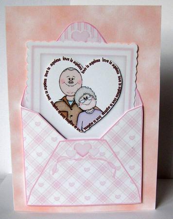 Love is Ageless Envelope Shaped Card by Margaret McCartney