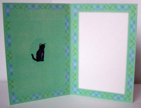 Black Cat Sat on the Gatepost Insert by Margaret McCartney