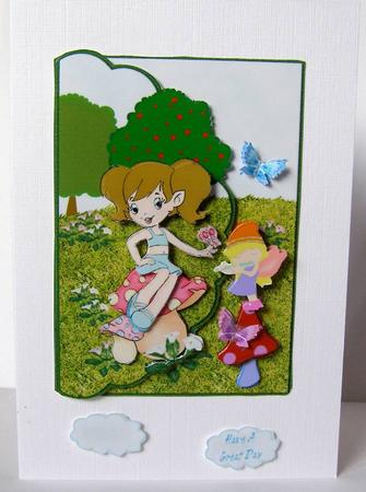 The Enchanted Garden Fantasy Card Front by Margaret McCartney