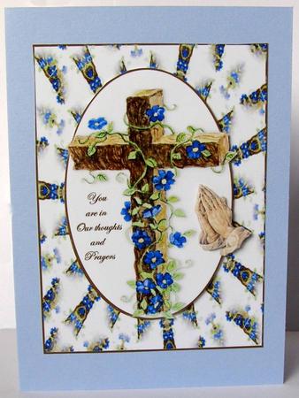 Praying Hands with Cross by Margaret McCartney