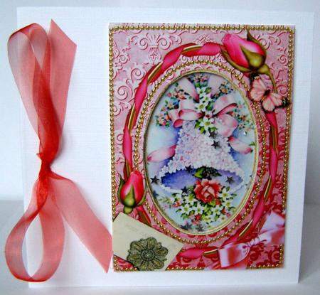 Wedding Bells Pink 7x5in Picture and Shaker Frame by Margaret McCartney