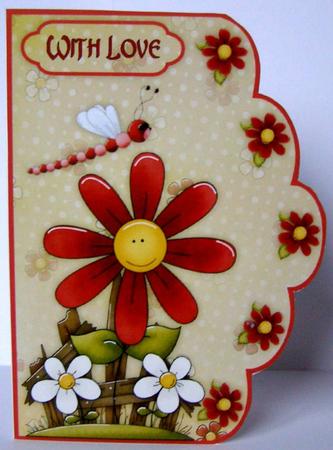 Perfect Petals A4 Scallop Edge Card Front by Margaret McCartney