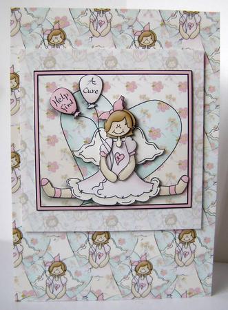 Find a Cure Cancer Angel Background by Margaret McCartney