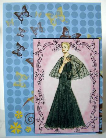 Beautiful Vintage Fashion Lady Dressed in Black by Margaret McCartney