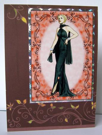 Beautiful Vintage Fashion Lady Dressed in Black by Margaret McCartney