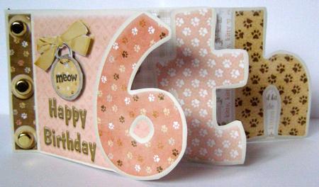 Cats Whisker's 6th Happy Birthday Book Sheet by Margaret McCartney