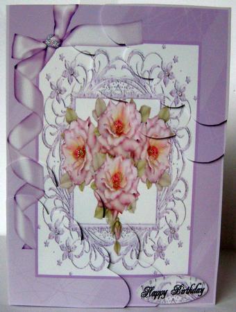 Lavender Framed Roses by Margaret McCartney