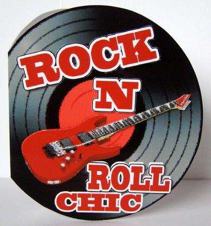 Rock N Roll Chic Shaped Card with 3D Elements by Margaret McCartney