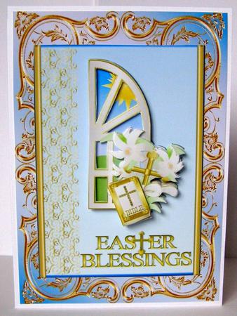 Easter Card - with Bible and Cross by Margaret McCartney