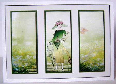 Triple Frame Vintage Lady by Margaret McCartney
