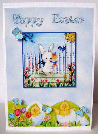Easter Bunny and the Picket Fence by Margaret McCartney