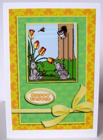 Rabbits & Tulips by Margaret McCartney
