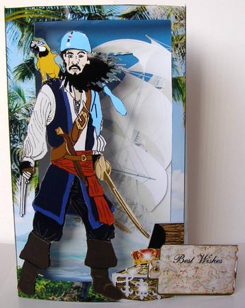 Pirate's Treasure 3D Box Card Kit by Margaret McCartney