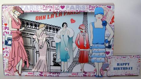 Vintage Paris Fashion 3D Box Card Kit by Margaret McCartney