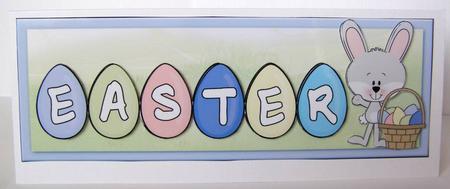 Easter Eggs Large Dl Card by Margaret McCartney