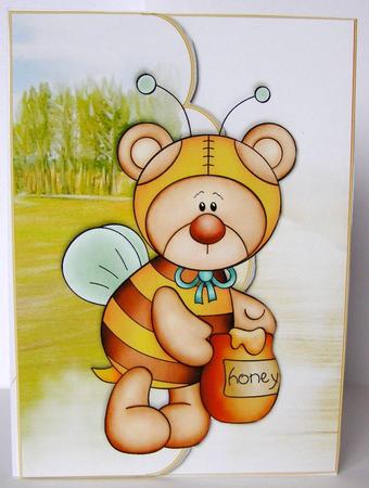 If You Go Down to the Woods 2 Scalloped Edge Envelope Card by Margaret McCartney