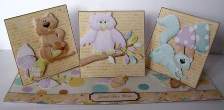 Forest Friends Triple Easel Twist Card Kit by Margaret McCartney
