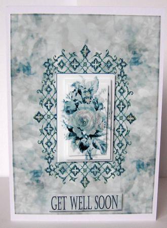 Vintage Blue Rose by Margaret McCartney