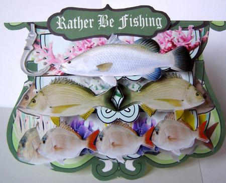 I'd Rather Be Fishing Fold and Flip Card by Margaret McCartney