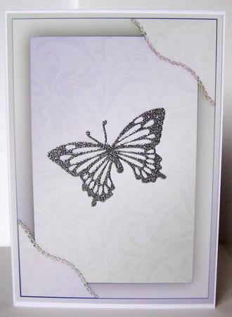 Stand-out Framed Card Front - Lavender by Margaret McCartney