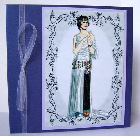 Beautiful Vintage Fashion Lady Dressed in Silver by Margaret McCartney