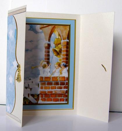 Angels Ringing Bells Bracket Card by Margaret McCartney