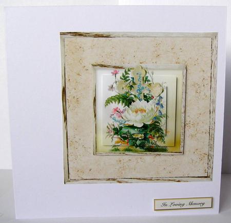 Cross and Flowers Card Front by Margaret McCartney