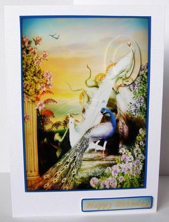 Summer Birds Card Front by Margaret McCartney