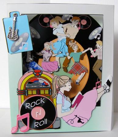 Rocknroll with the 50's 3D Box Card Kit by Margaret McCartney