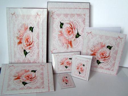 Rose and Lace Stationery Kit by Margaret McCartney