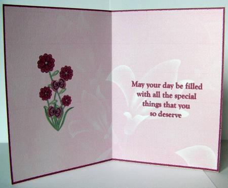 Floral Flowers Cardmaking Insert by Margaret McCartney