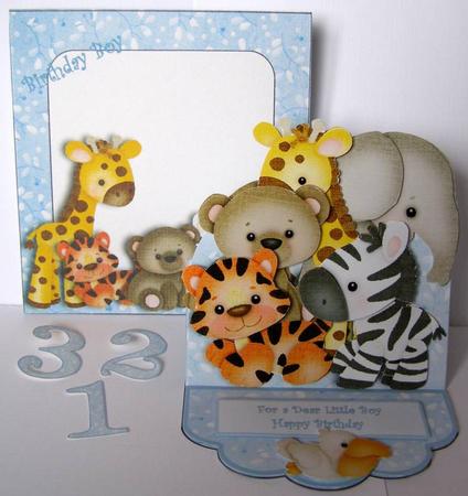 Easel Card Kit - a Day at the Zoo by Margaret McCartney