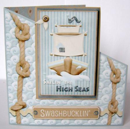 Sailin' the High Seas Over the Edge Card by Margaret McCartney