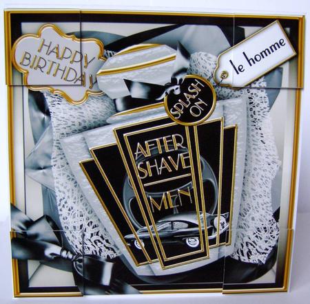 Art Deco Silver Mens Aftershave Birthday 8in Picture Sheet by Margaret McCartney